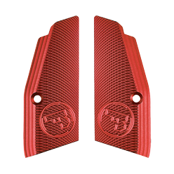 Grips for CZ 75 TS short checkered red