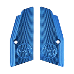 Grips for CZ 75 TS short checkered blue