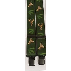 Suspenders conifer and deer motif