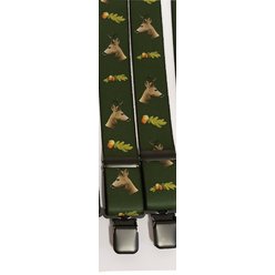 Suspenders oak branch and deer motif