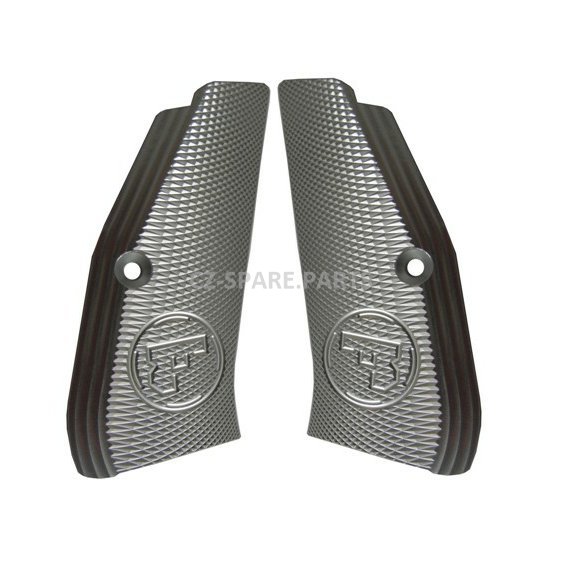 Grips CZ 75/SP01/Shadow long checkered, silver