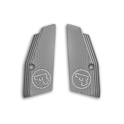 Grips for CZ 75 TS short checkered silver