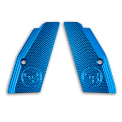 Grips for CZ 75 TS short checkered blue